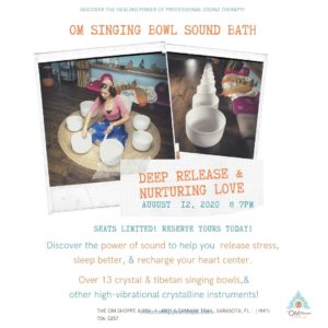 OM Singing Bowl Sound Bath Ad August 12, 2020